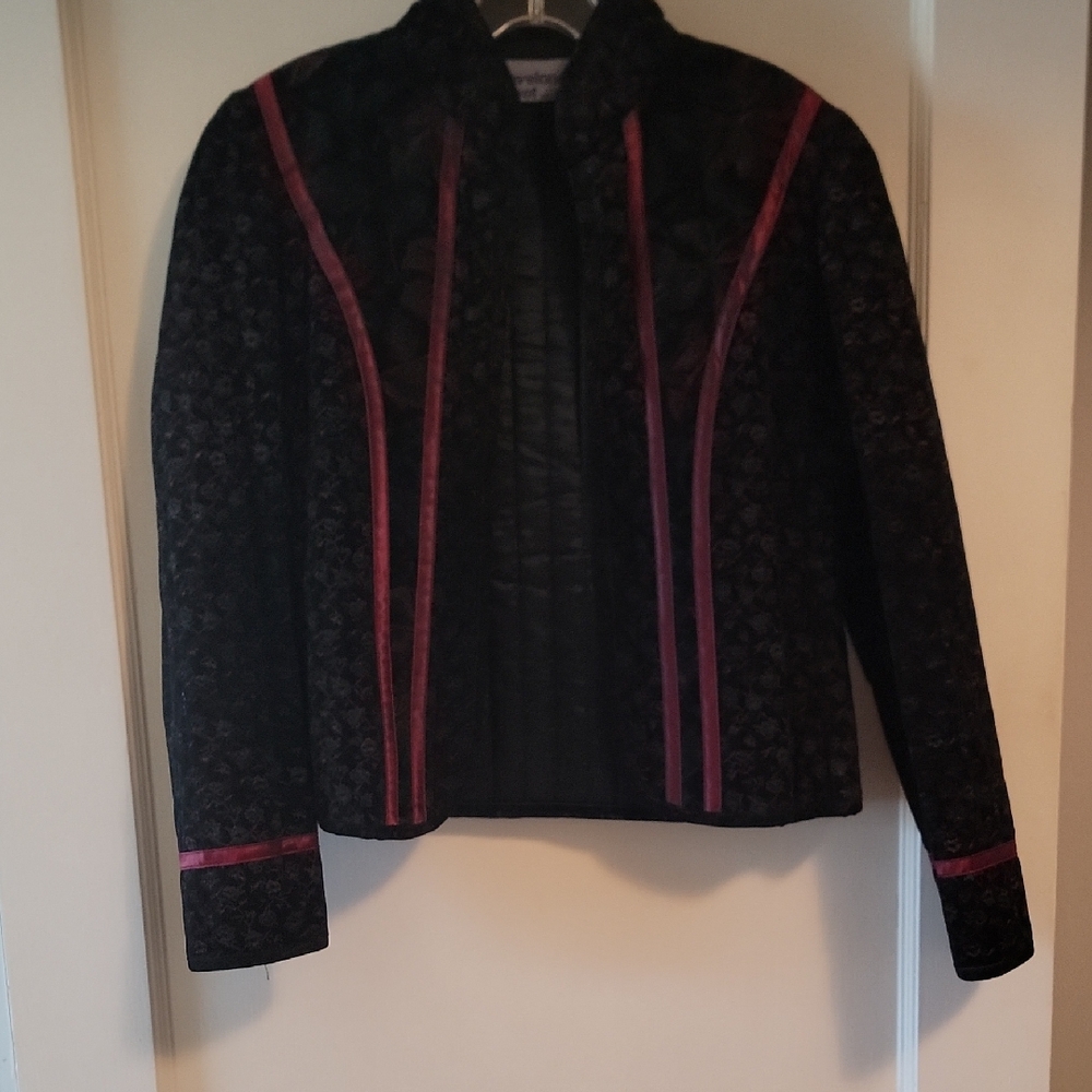 Chic Black and Pink Women's Blazer